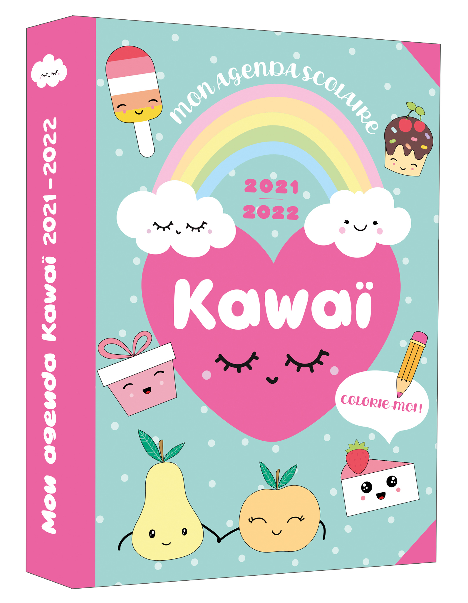 Mon agenda scolaire Kawaï colorie-moi 2021-2022