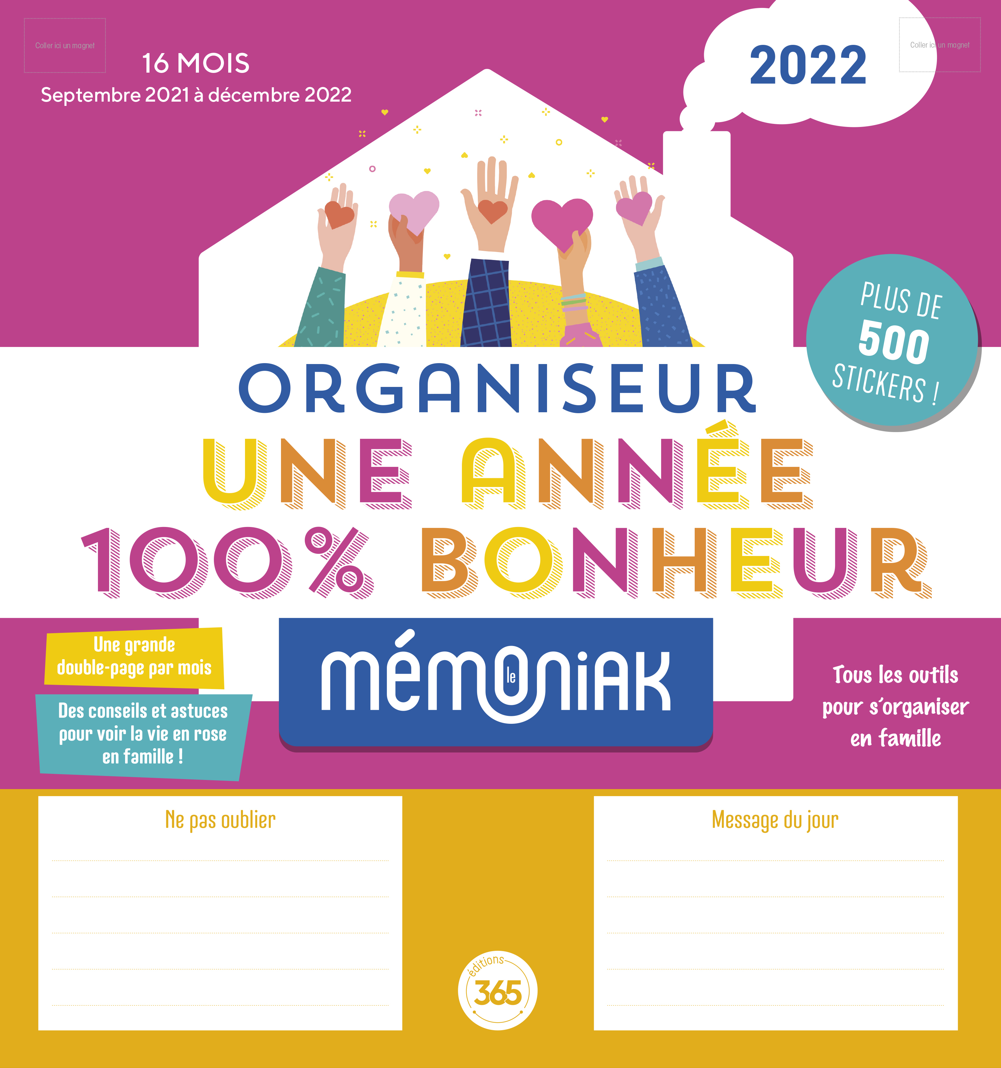Organiseur Une année 100 % bonheur Mémoniak 2021-2022