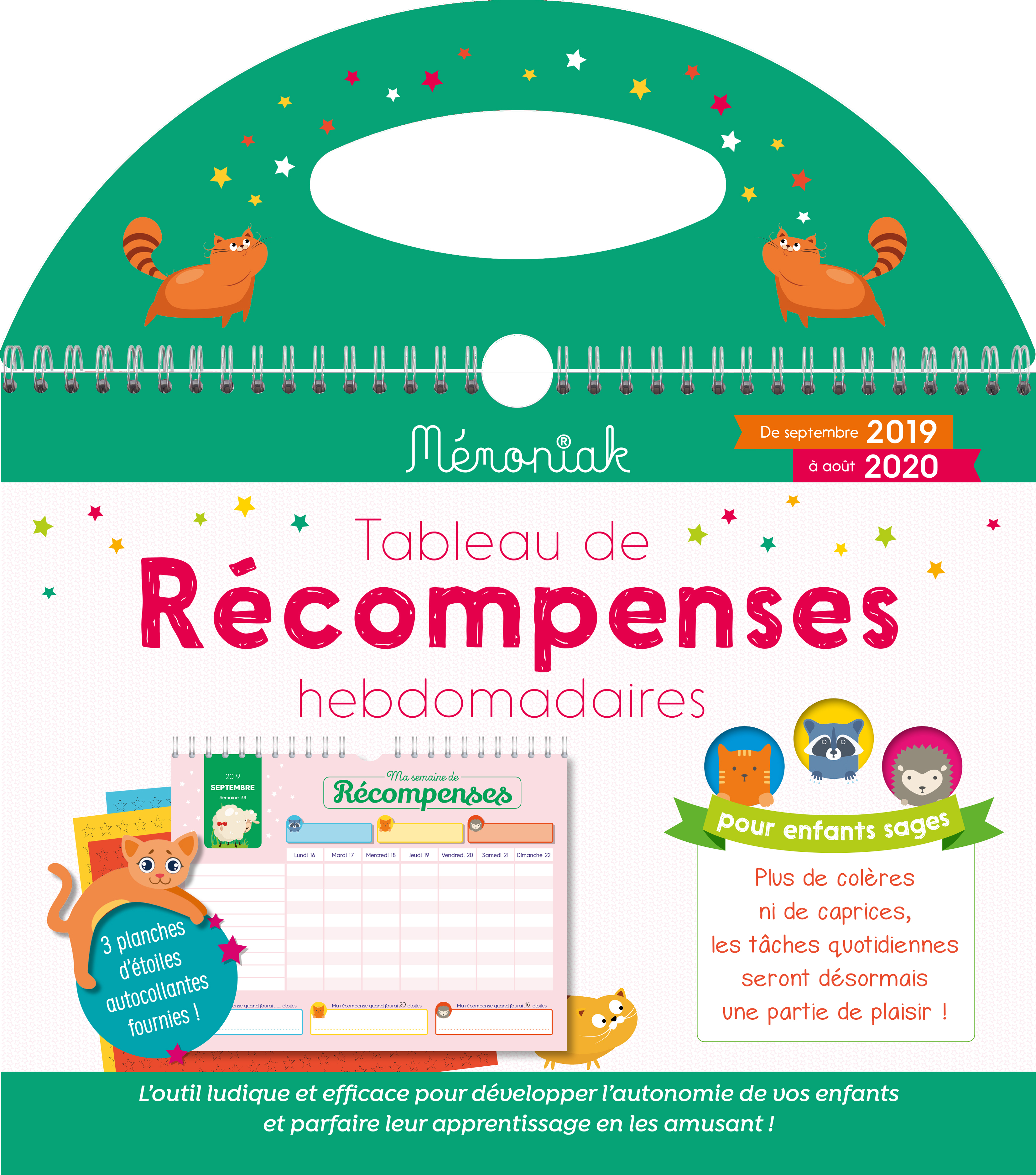 Tableau de récompenses hebdomadaires Mémoniak 2019-2020
