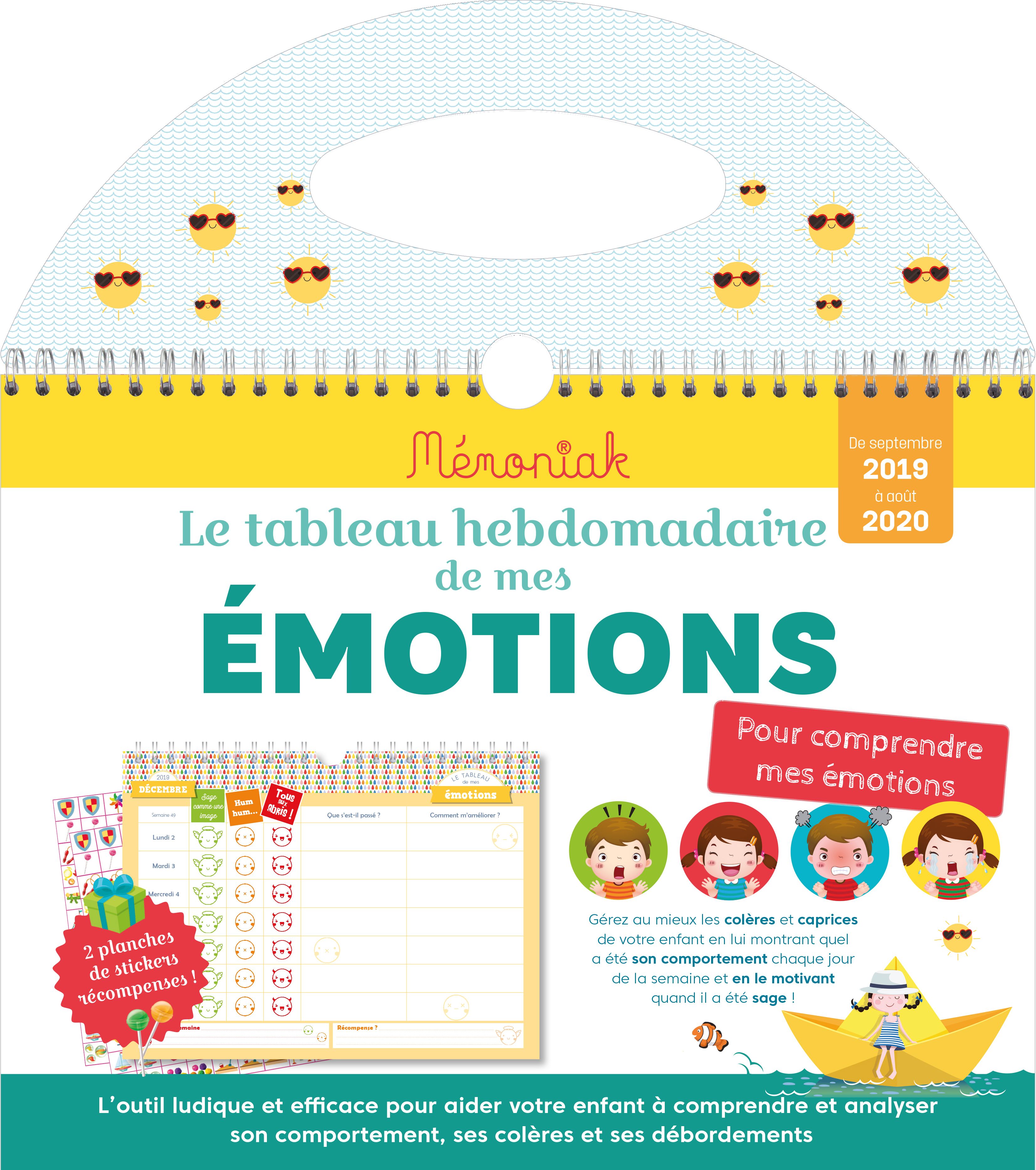 Le tableau hebdomadaire de mes émotions Mémoniak 2019-2020
