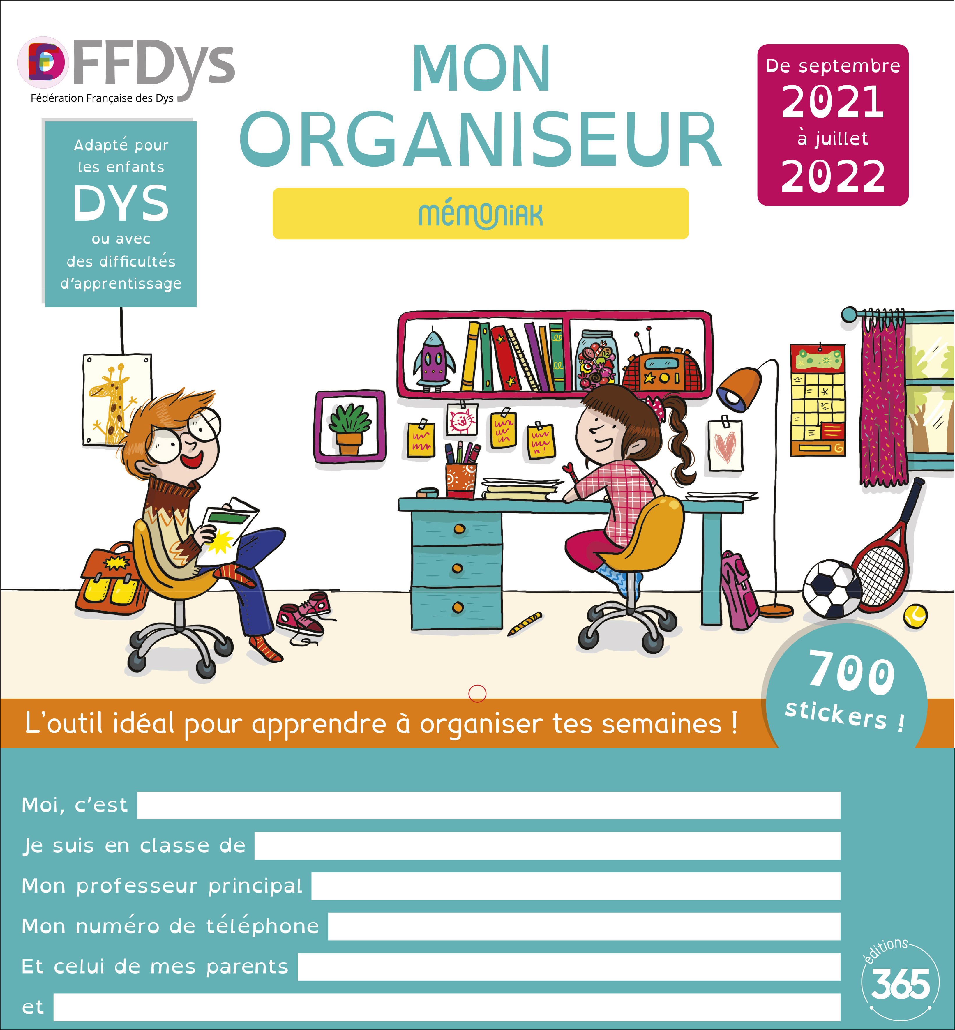 Mon Organiseur spécial DYS Mémoniak 2021-2022