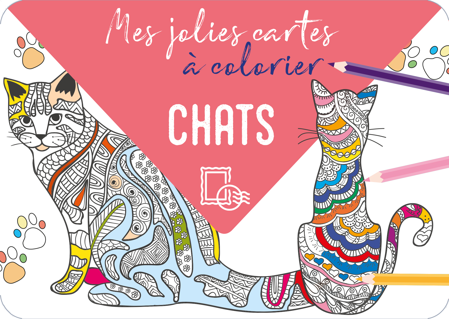Mes jolies cartes à colorier - Chats