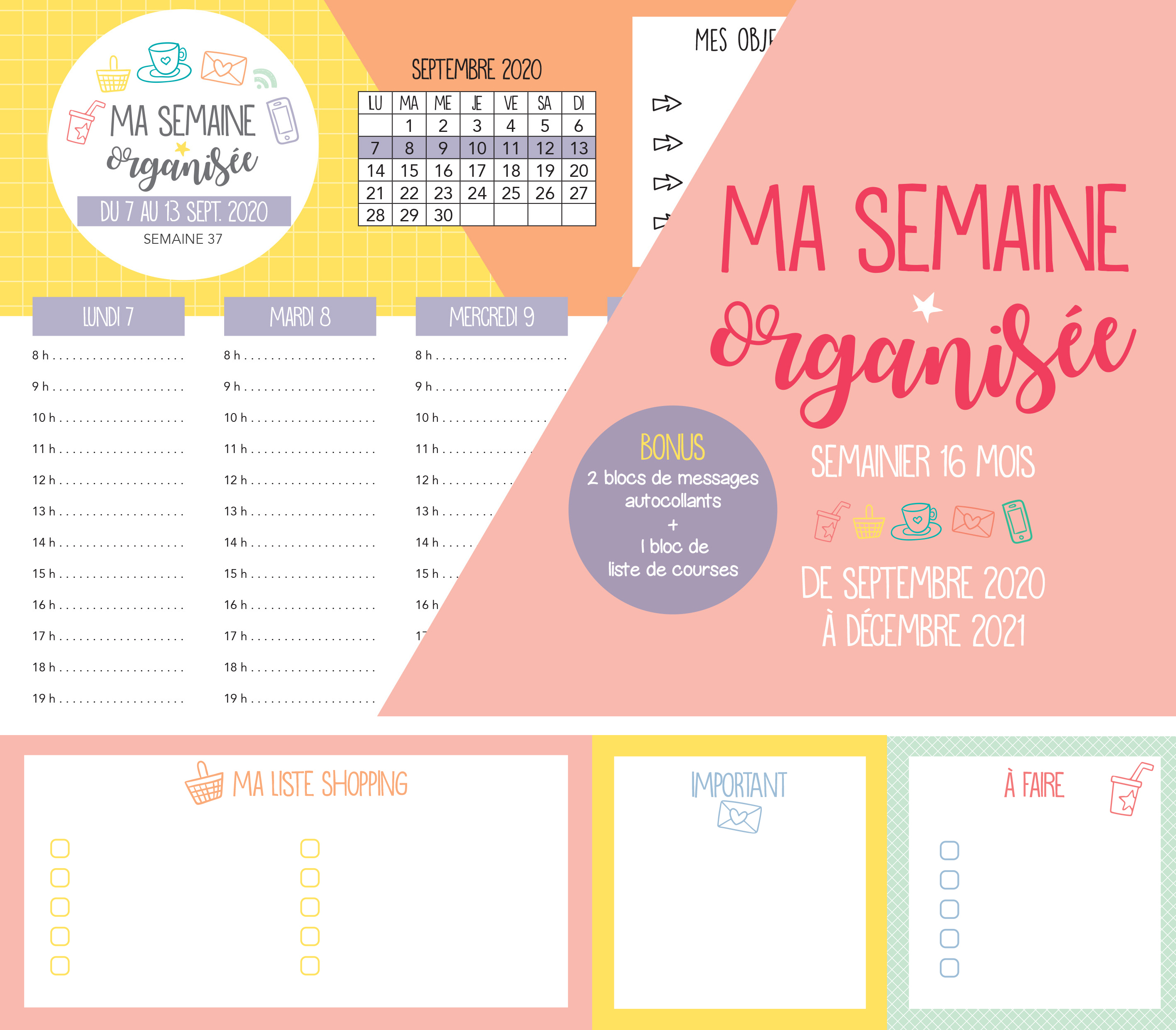 Ma semaine organisée 2020-2021