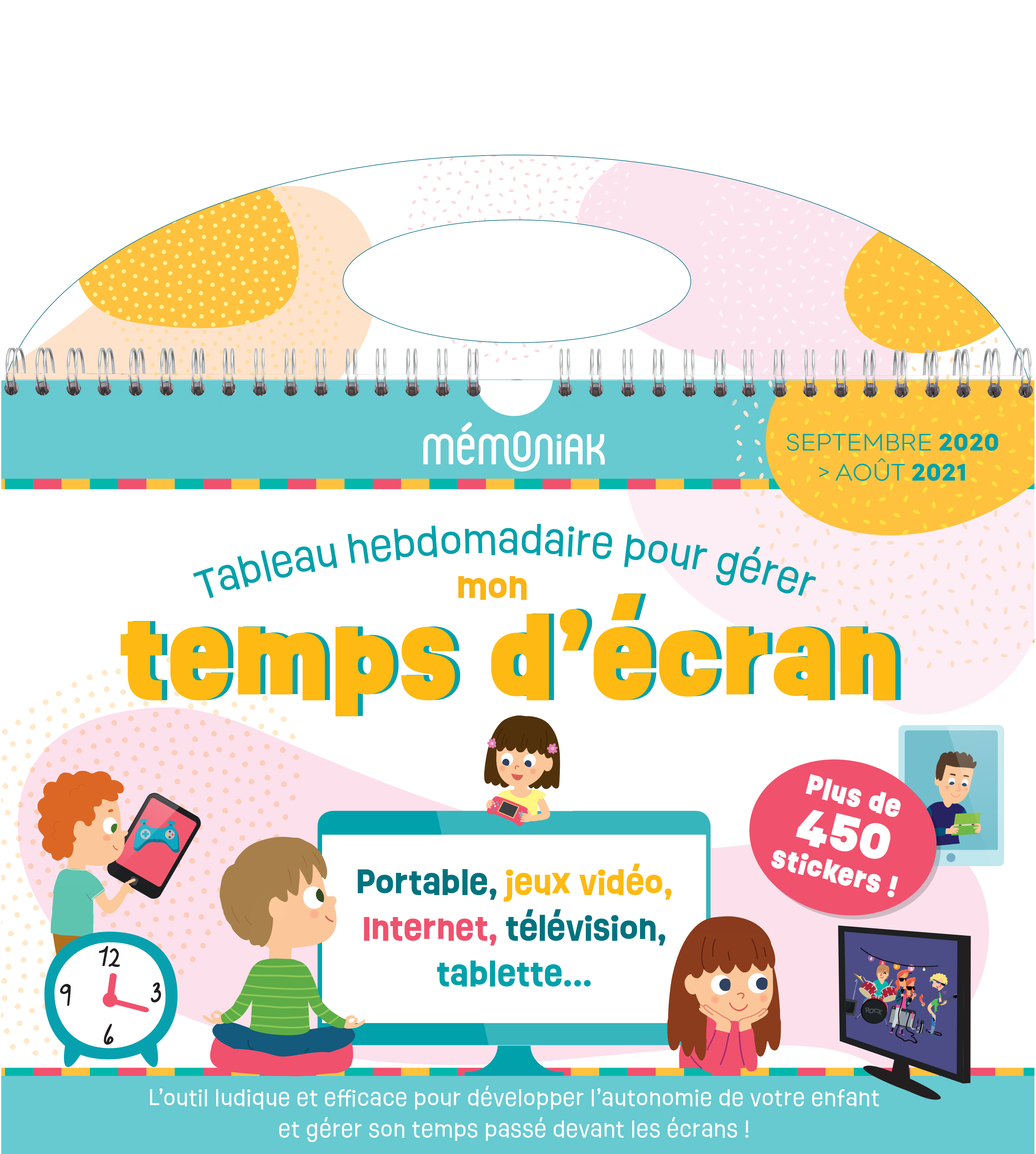 Tableau hebdomadaire pour gérer mon temps d écran Mémoniak 2020-2021