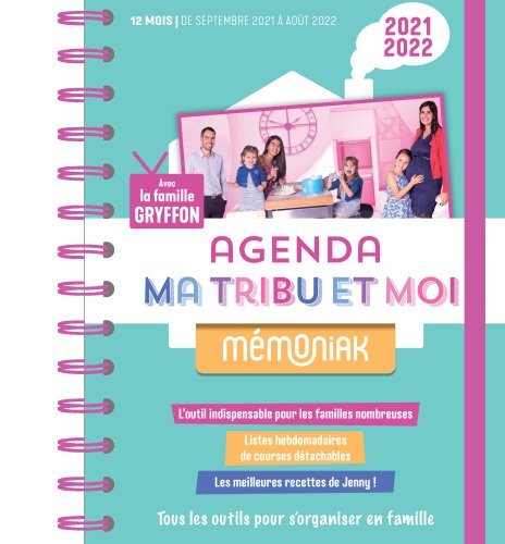 L'agenda Ma tribu et moi avec la famille Gryffon Mémoniak 2021-2022