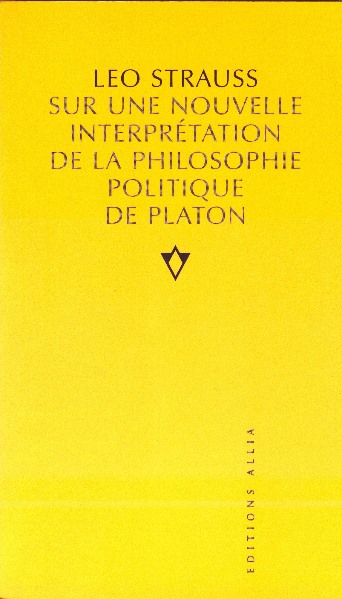 SUR UNE NOUVELLE INTERPRETATION DE LA PHILO. POLITIQUE