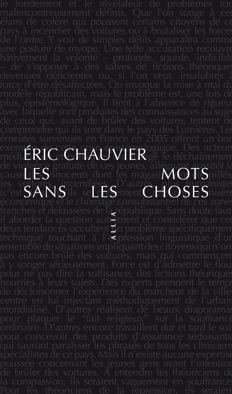 LES MOTS SANS LES CHOSES