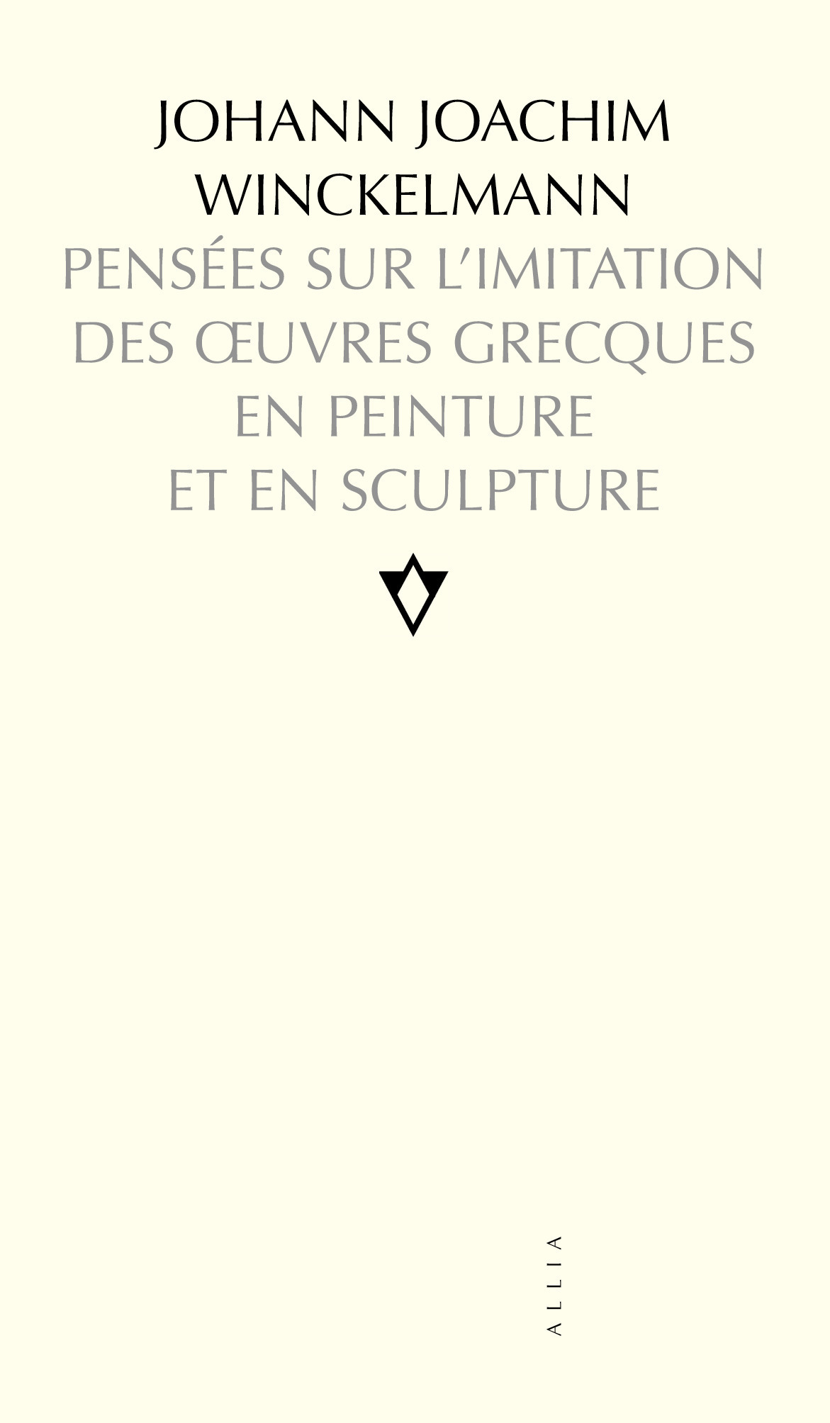 PENSEES SUR L'IMITATION DES OEUVRES GRECQUES...