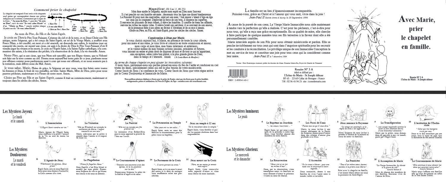Dépliant rosaire 3A