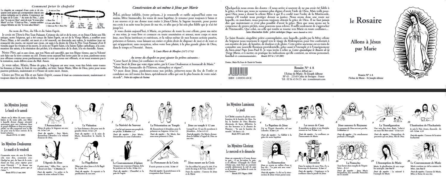 Dépliant rosaire 4A