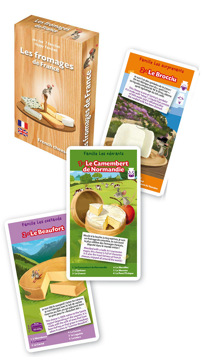 LES FROMAGES DE FRANCE JEU DES 7 FAMILLES