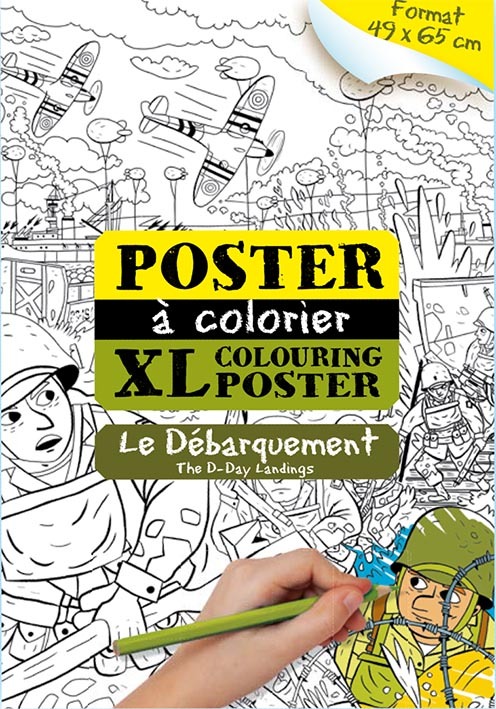 LE DEBARQUEMENT POSTER A COLORIER XL