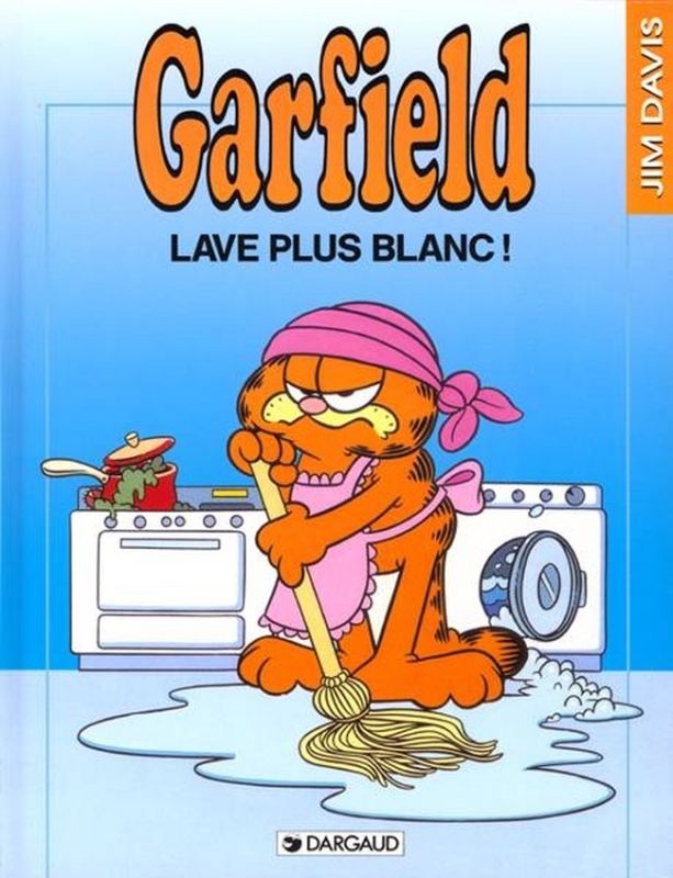 GARFIELD, LAVE PLUS BLANC