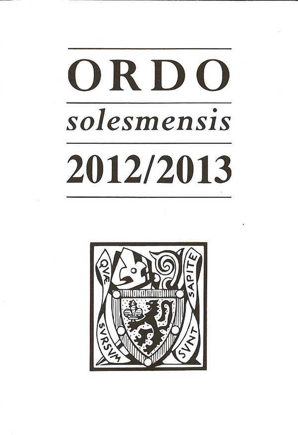 Ordo Solesmensis 2012 2013