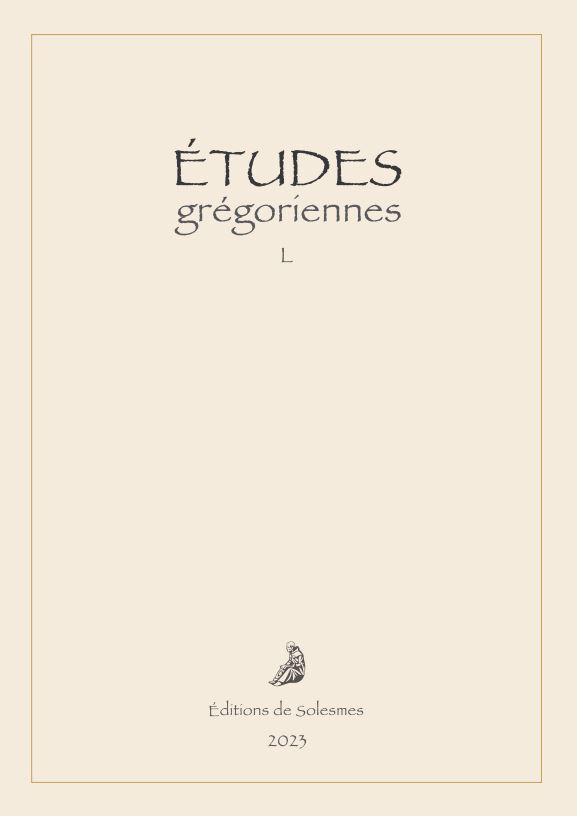 Études grégoriennes L - 2023