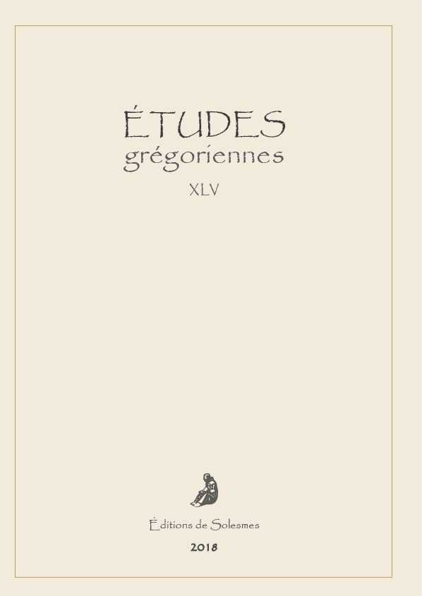Études grégoriennes 2018