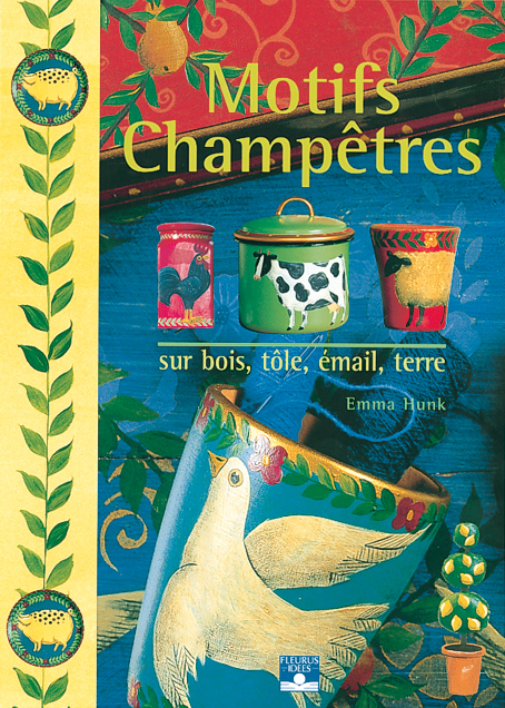 MOTIFS CHAMPETRES SUR BOIS, TOLE...