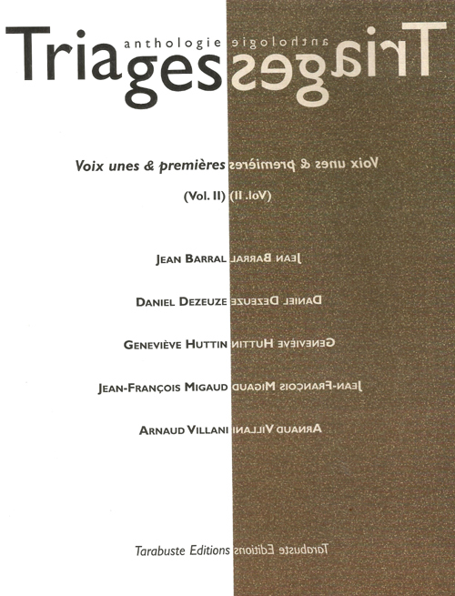 TRIAGES Anthologie Vol. II (2016)