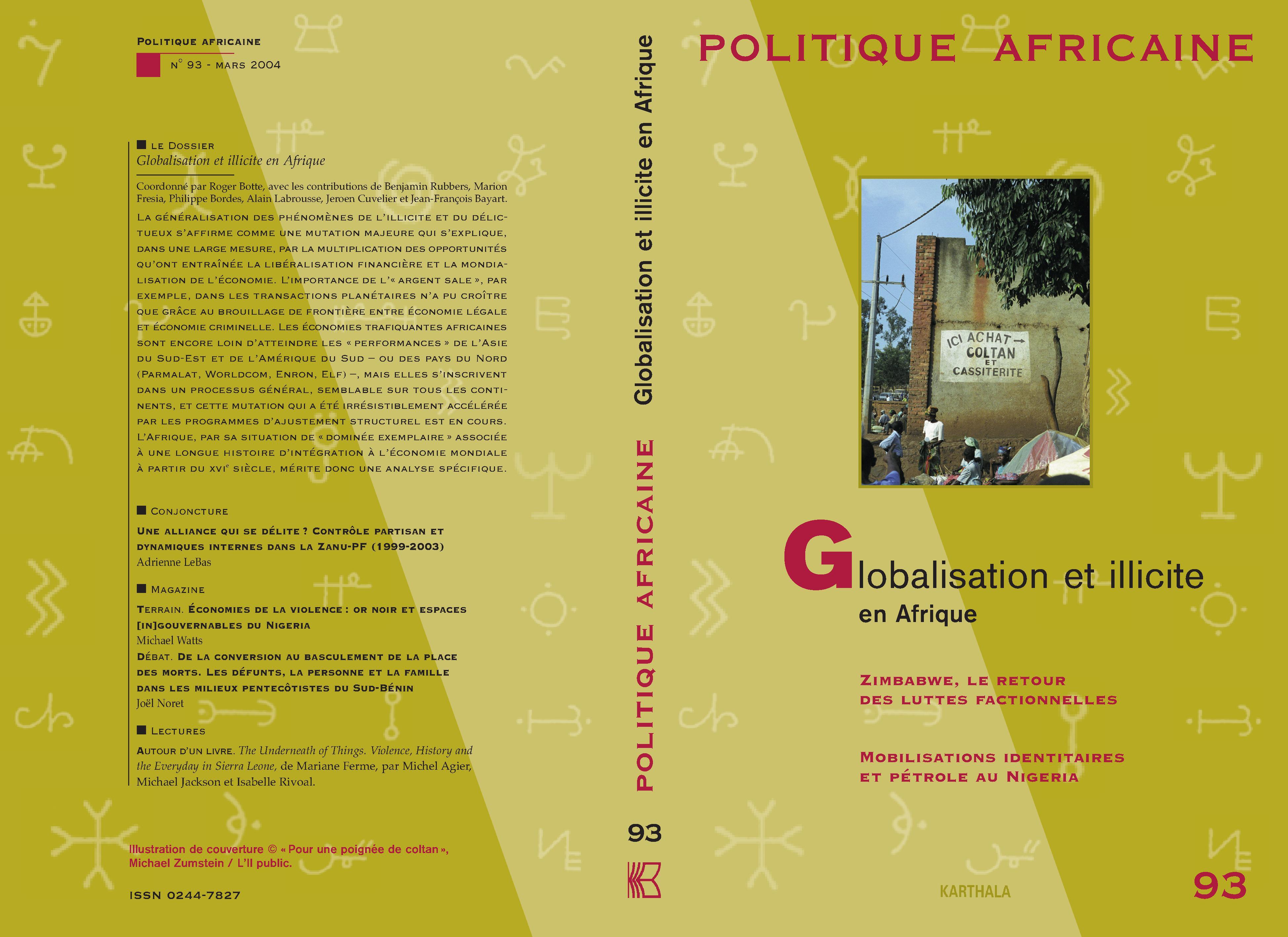 POLITIQUE AFRICAINE N-093-GLOBALISATION ET ILLICITE EN AFRIQUE