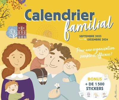 Calendrier familial 2023-2024 - Pour une organisation simple et efficace !