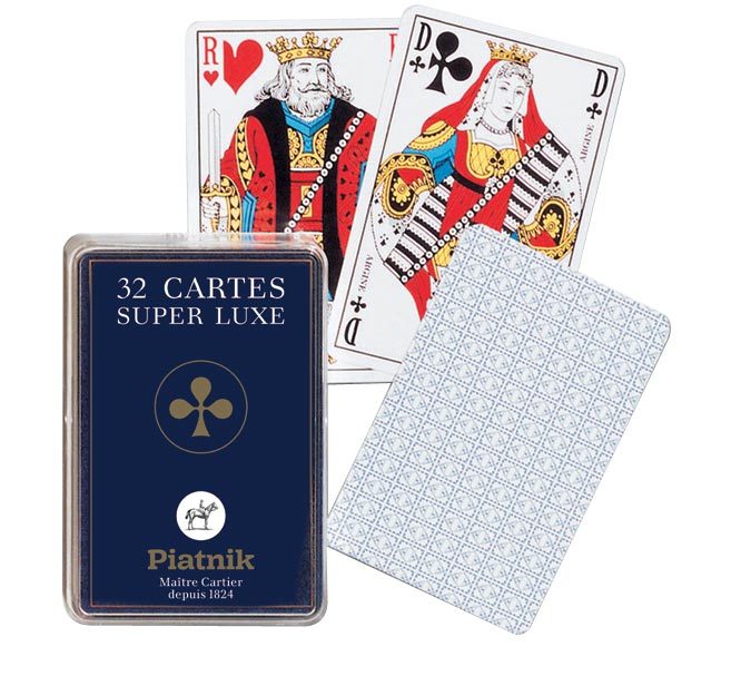 32 cartes françaises - boîte plastique