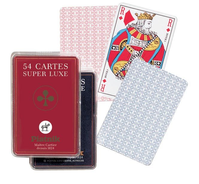 54 cartes françaises - boîte plastique