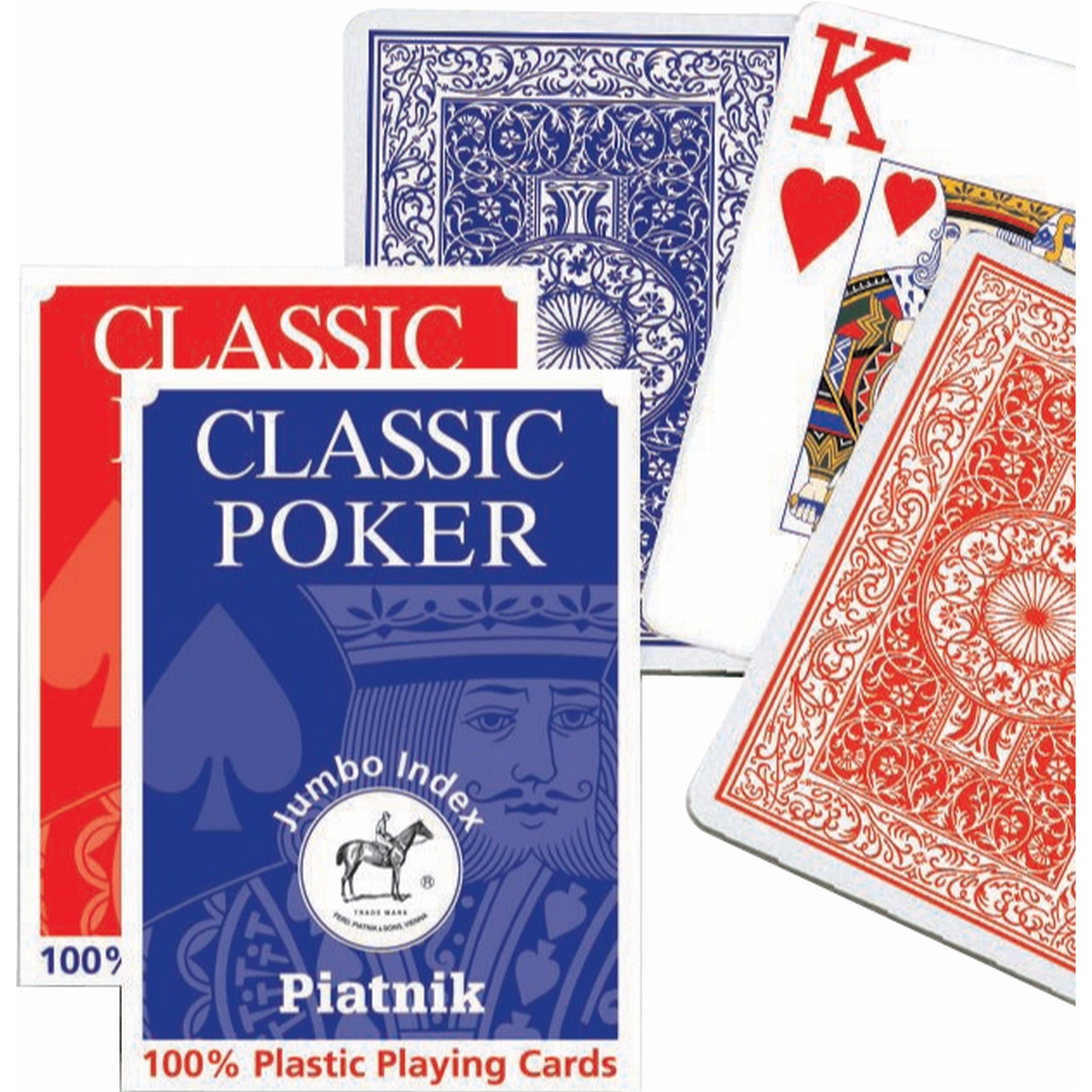 Poker index jumbo (100% plastique)