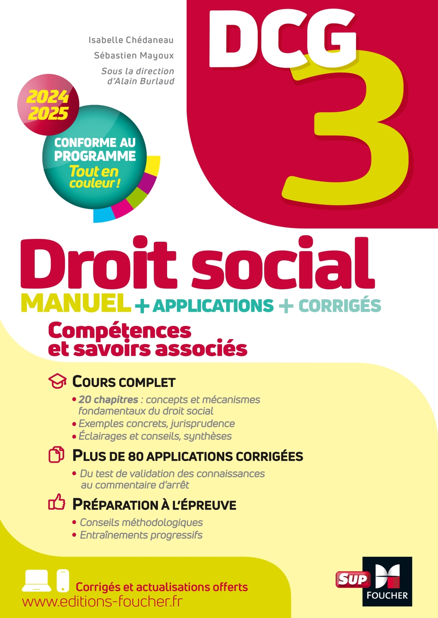DCG 3 - Droit social - Manuel et applications - Millésime  2025-2026