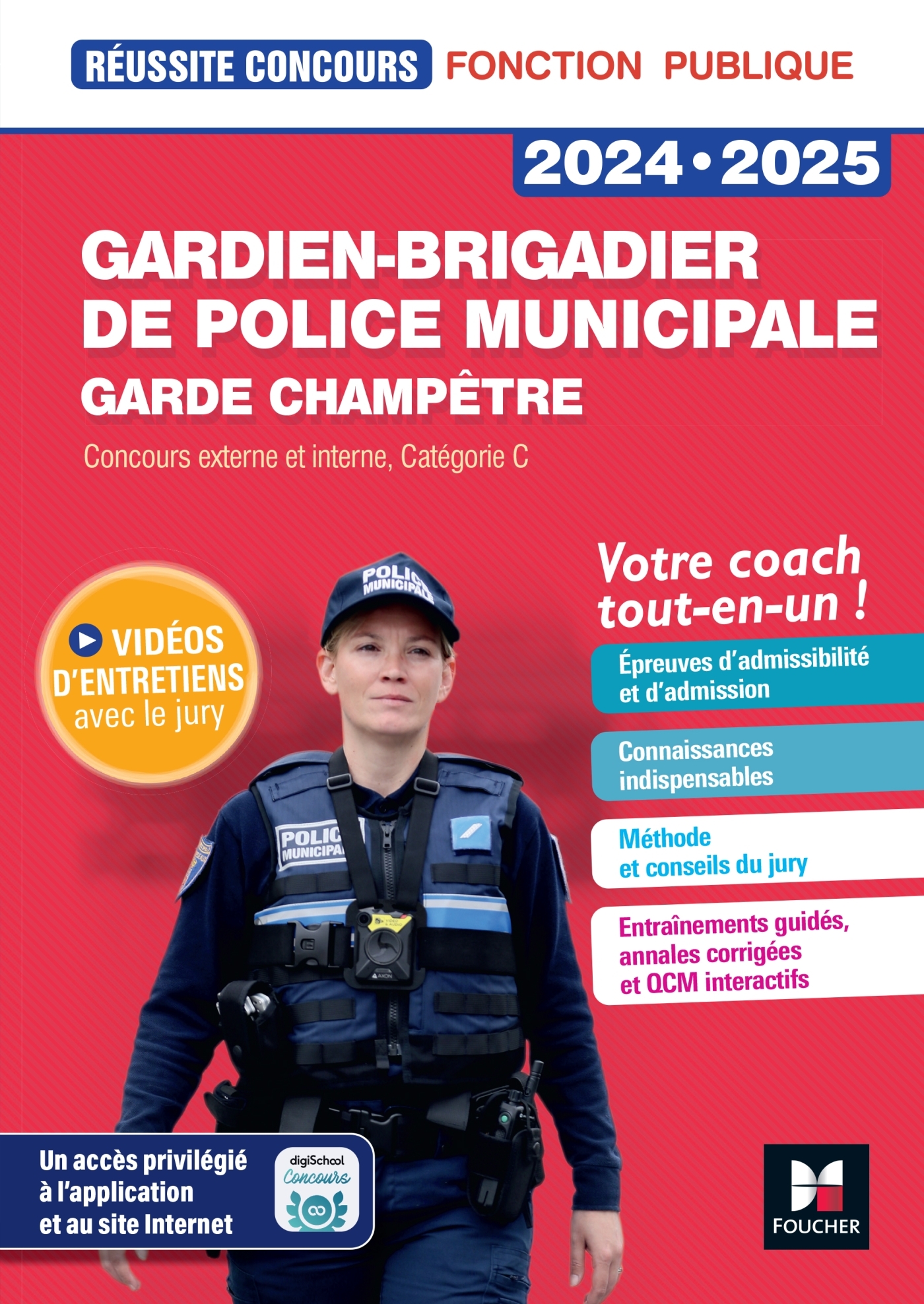 Réussite Concours - Gardien-brigadier de police municipale - Préparation complète 2024-2025