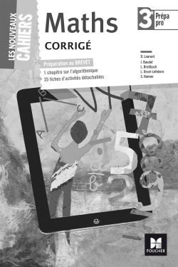 Les nouveaux cahiers - MATHEMATIQUES 3e Prépa-Pro - Éd. 2017 - Corrigé