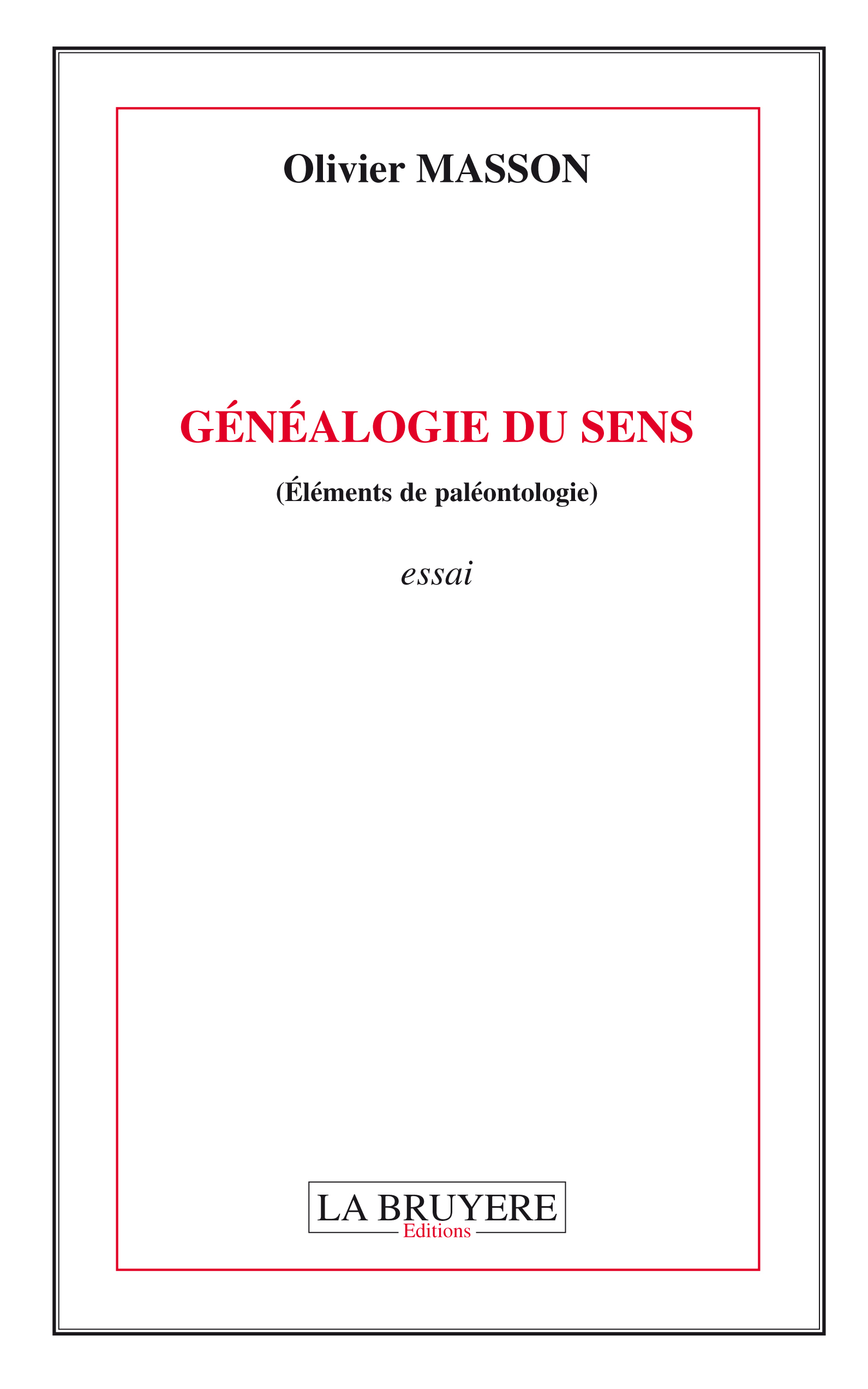 GENEALOGIE DU SENS