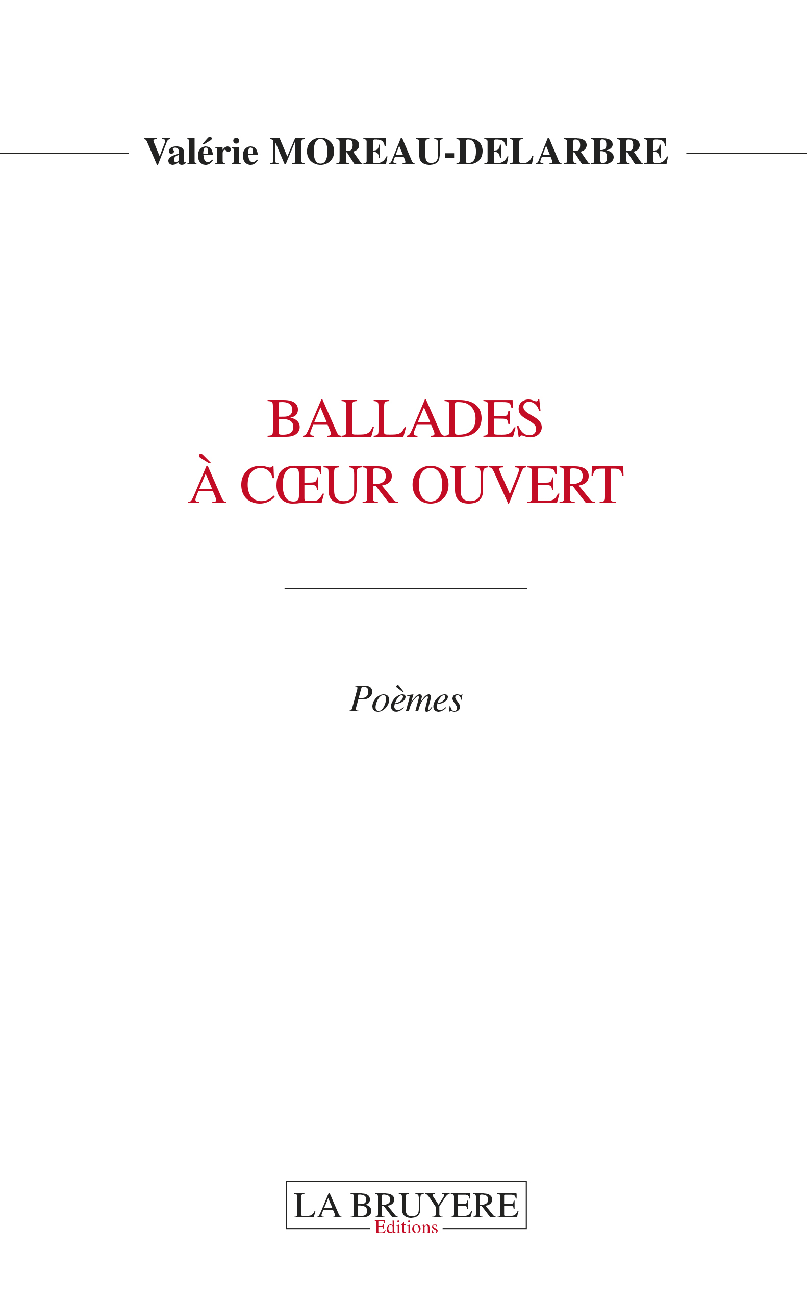 BALLADES A COEUR OUVERT