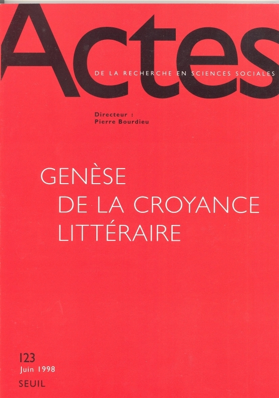 Actes de la recherche en sciences sociales, n° 123