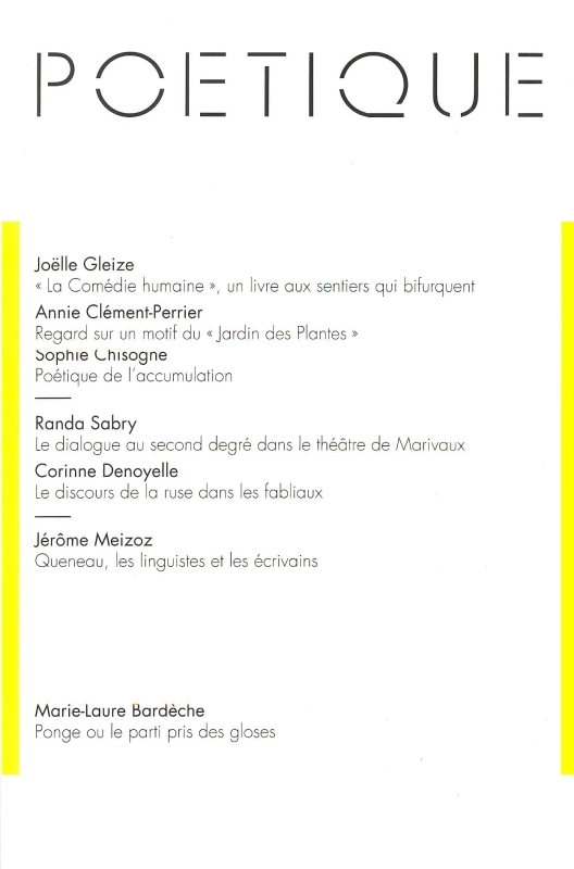 Poétique, n° 115