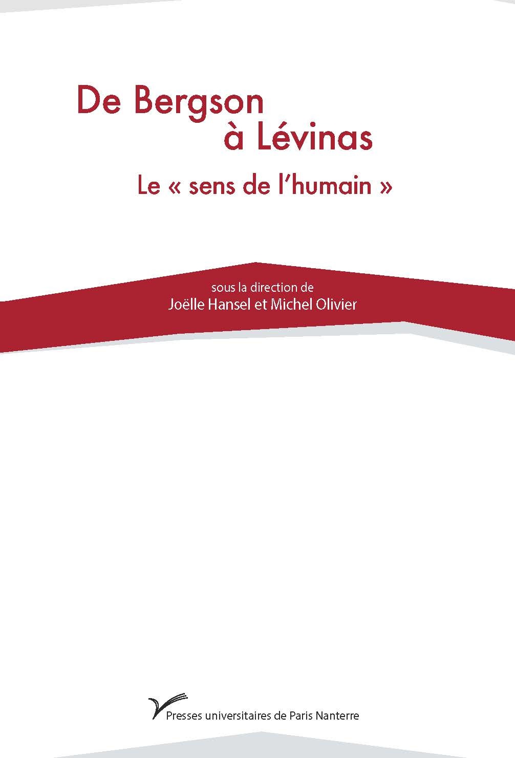 De Bergson à Lévinas