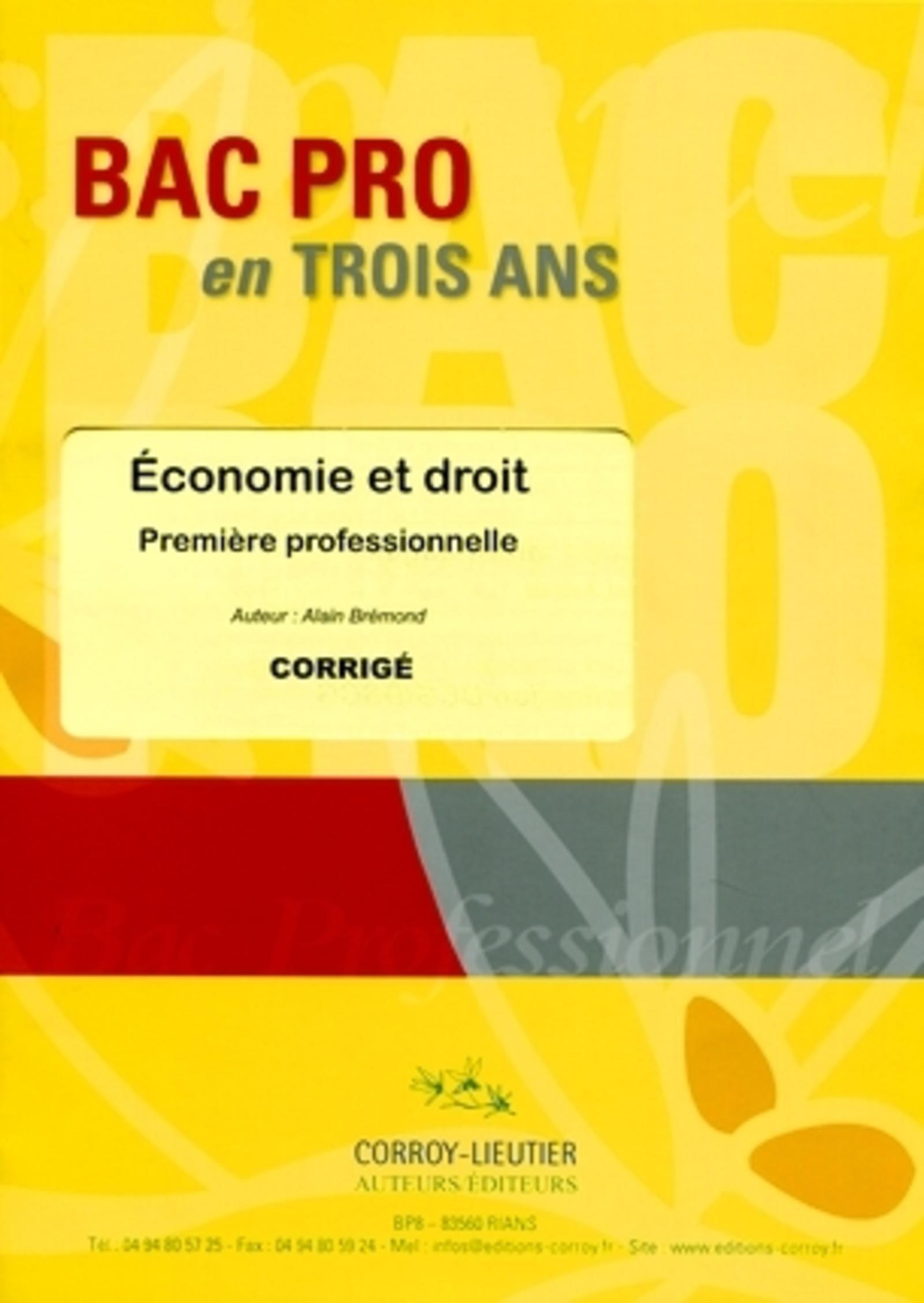 Economie et droit - Corrigé