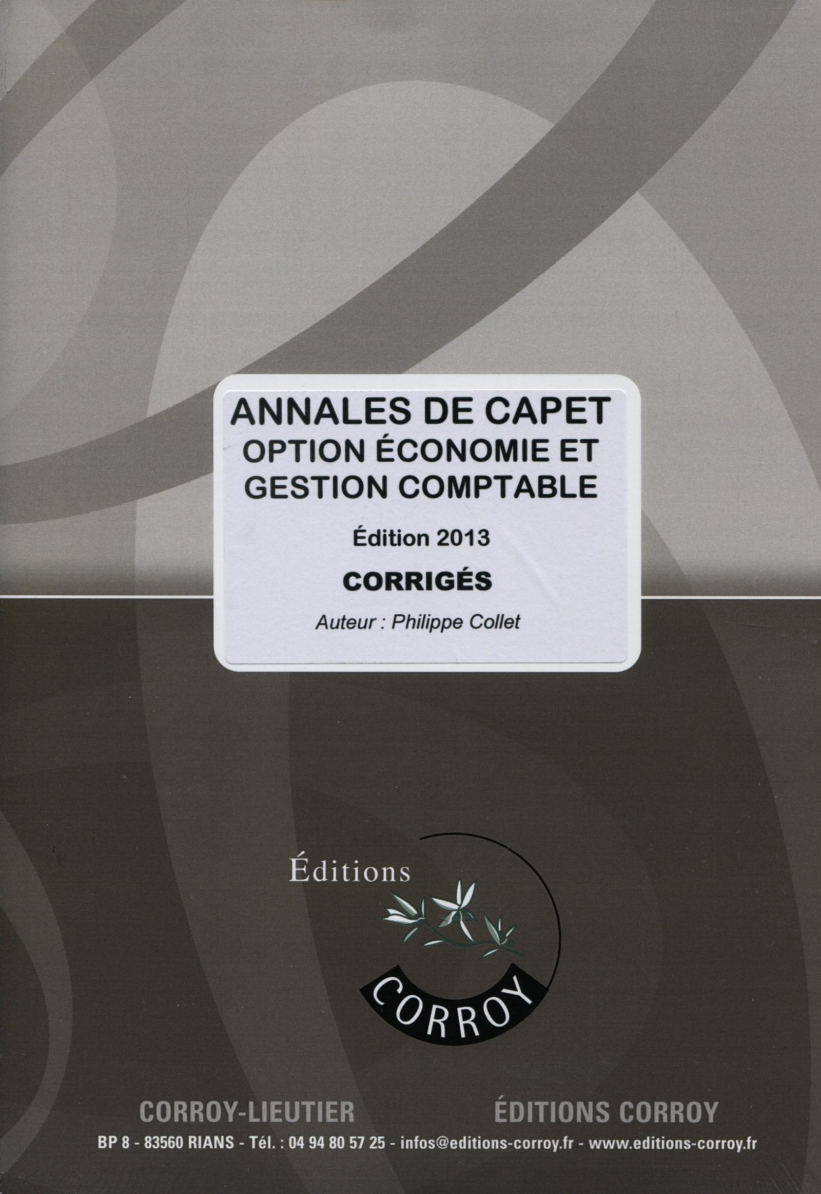 Annales de CAPET  - Corrigé