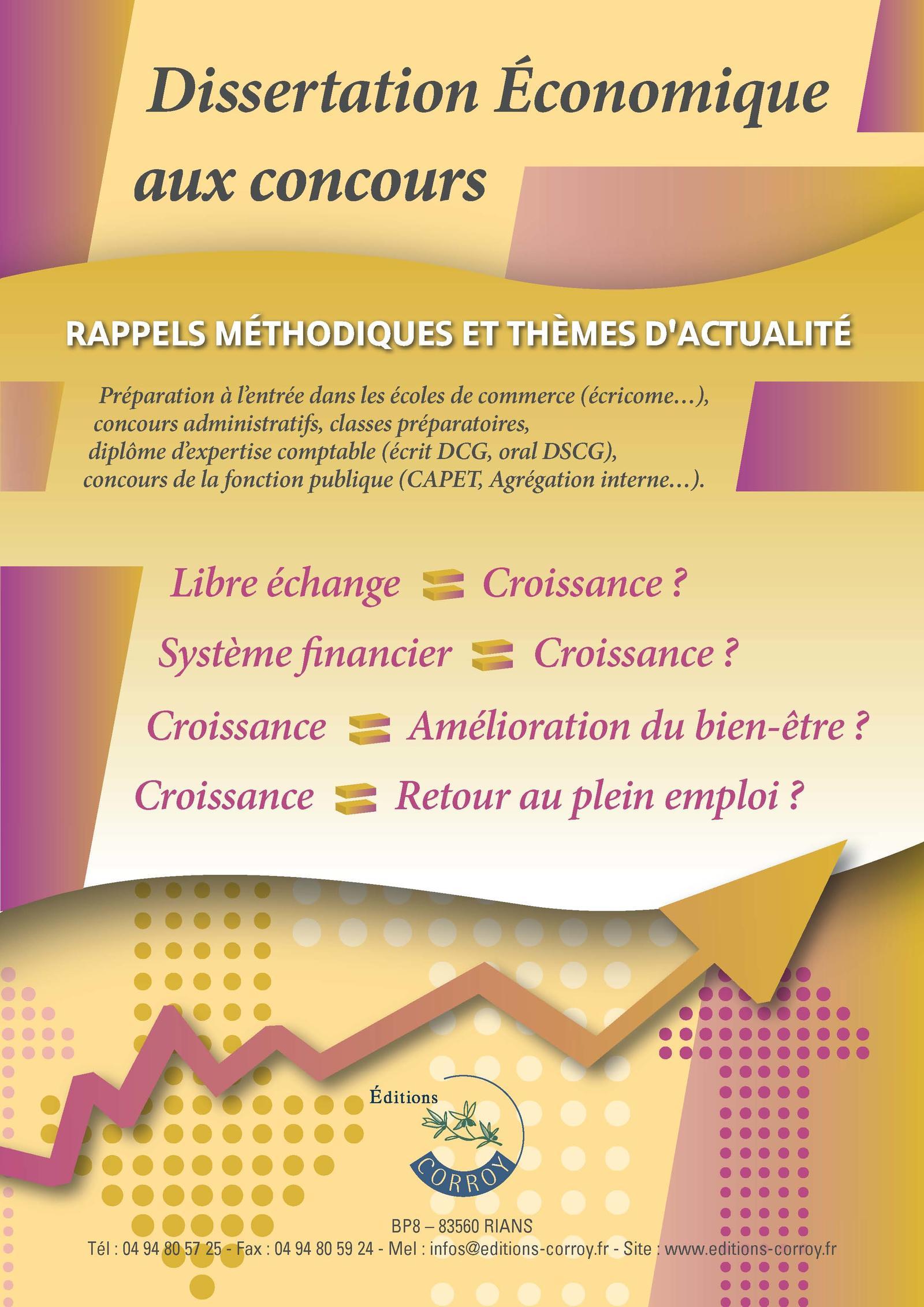DISSERTATION ECONOMIQUE AUX CONCOURS