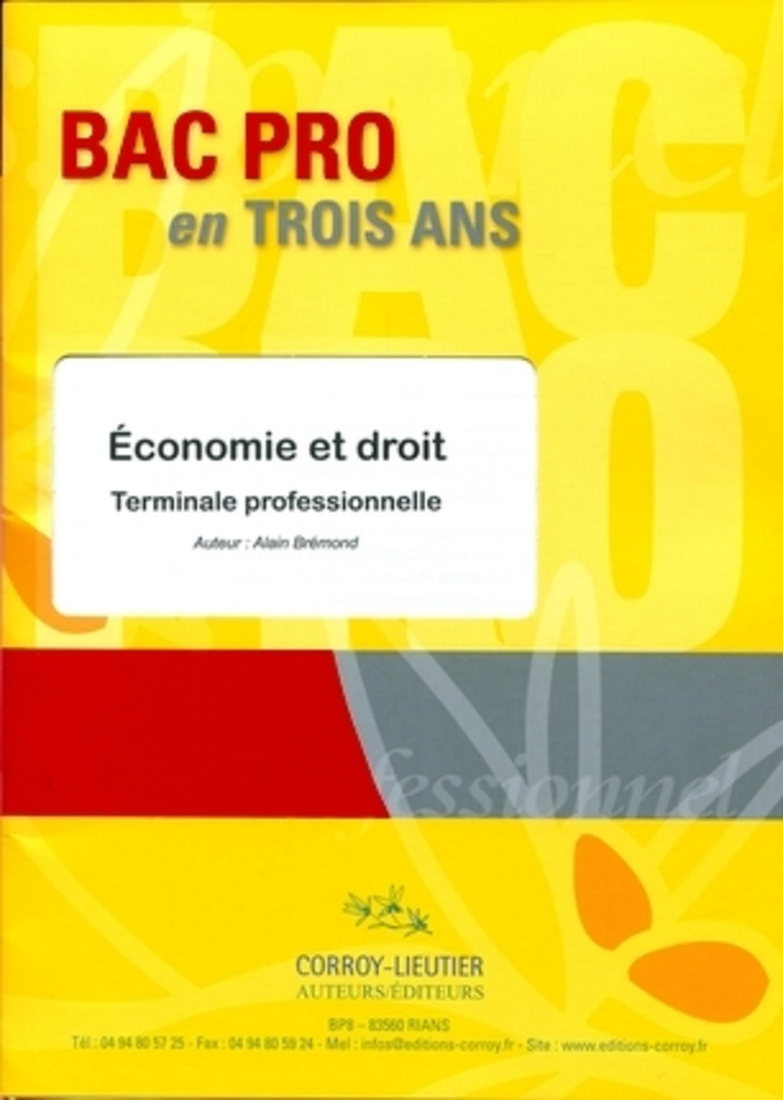 Bac Pro en trois ans - Economie et droit - Enoncé