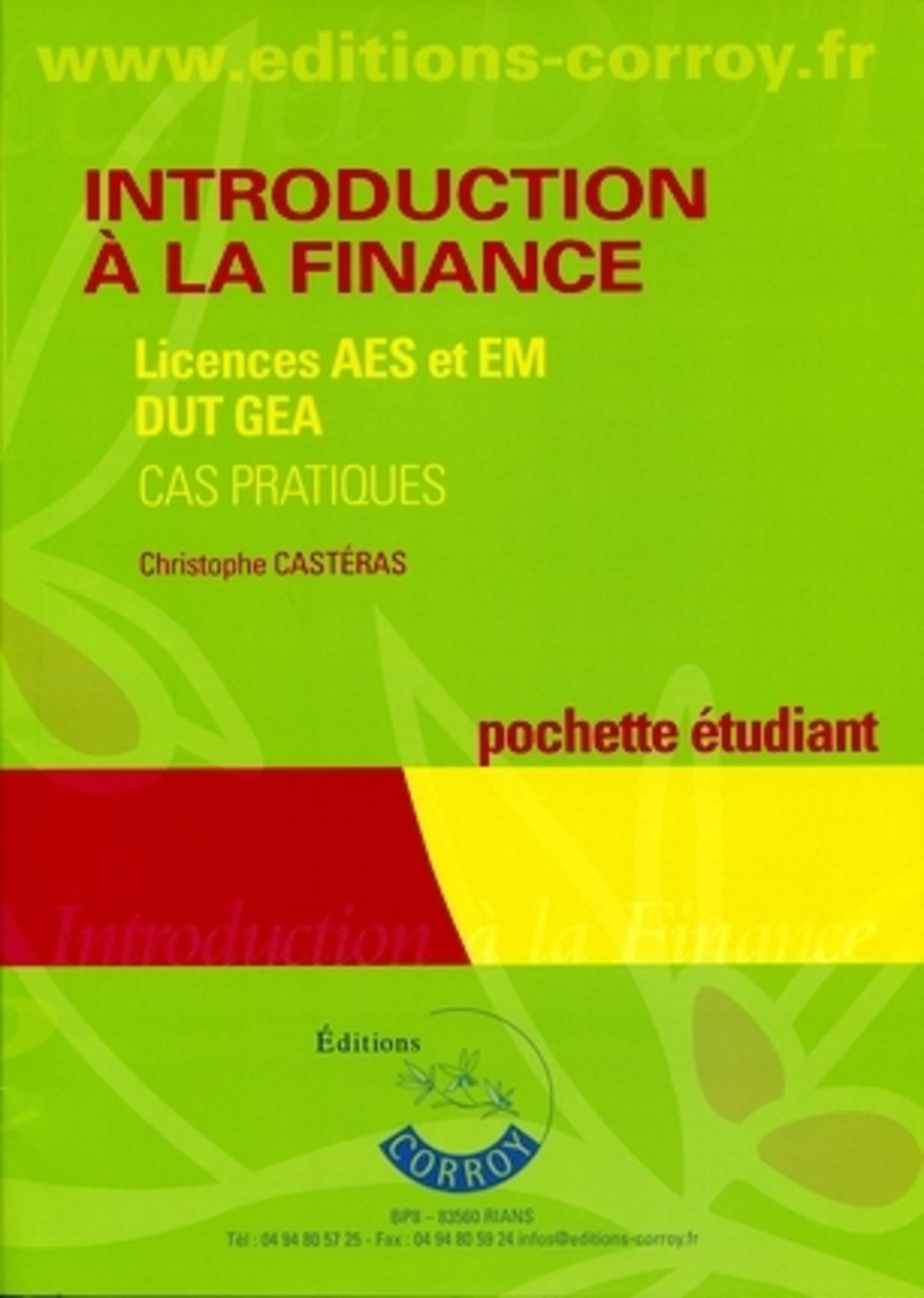Introduction à la finance - Pochette étudiant