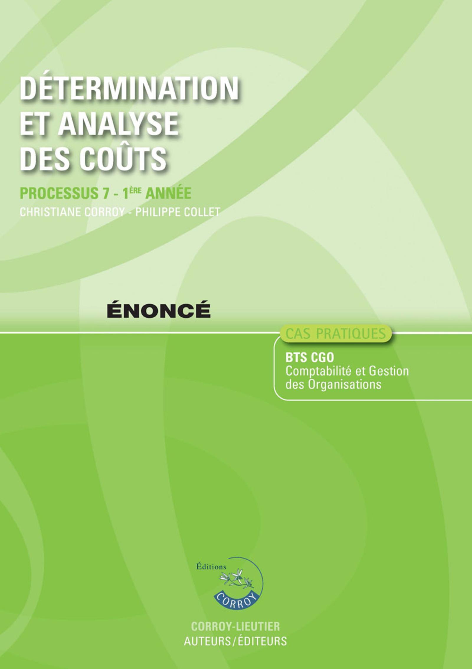 Détermination et analyse des coûts - Énoncé