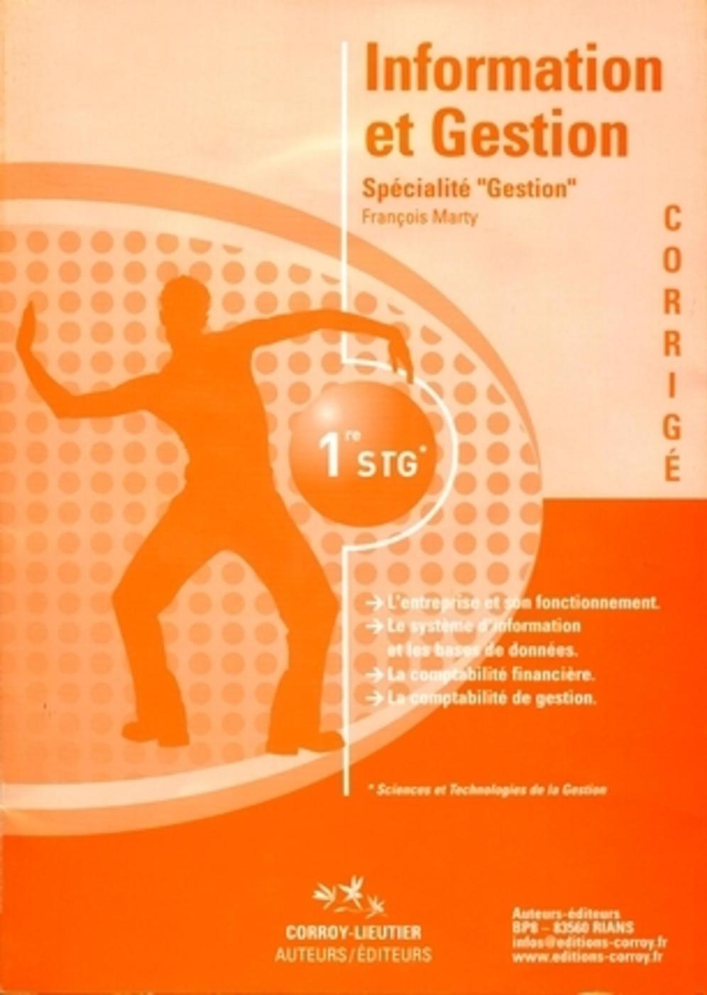 Information et gestion - Corrigé