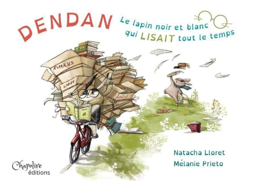 Dendan, le lapin noir et blanc qui lisait tout le temps