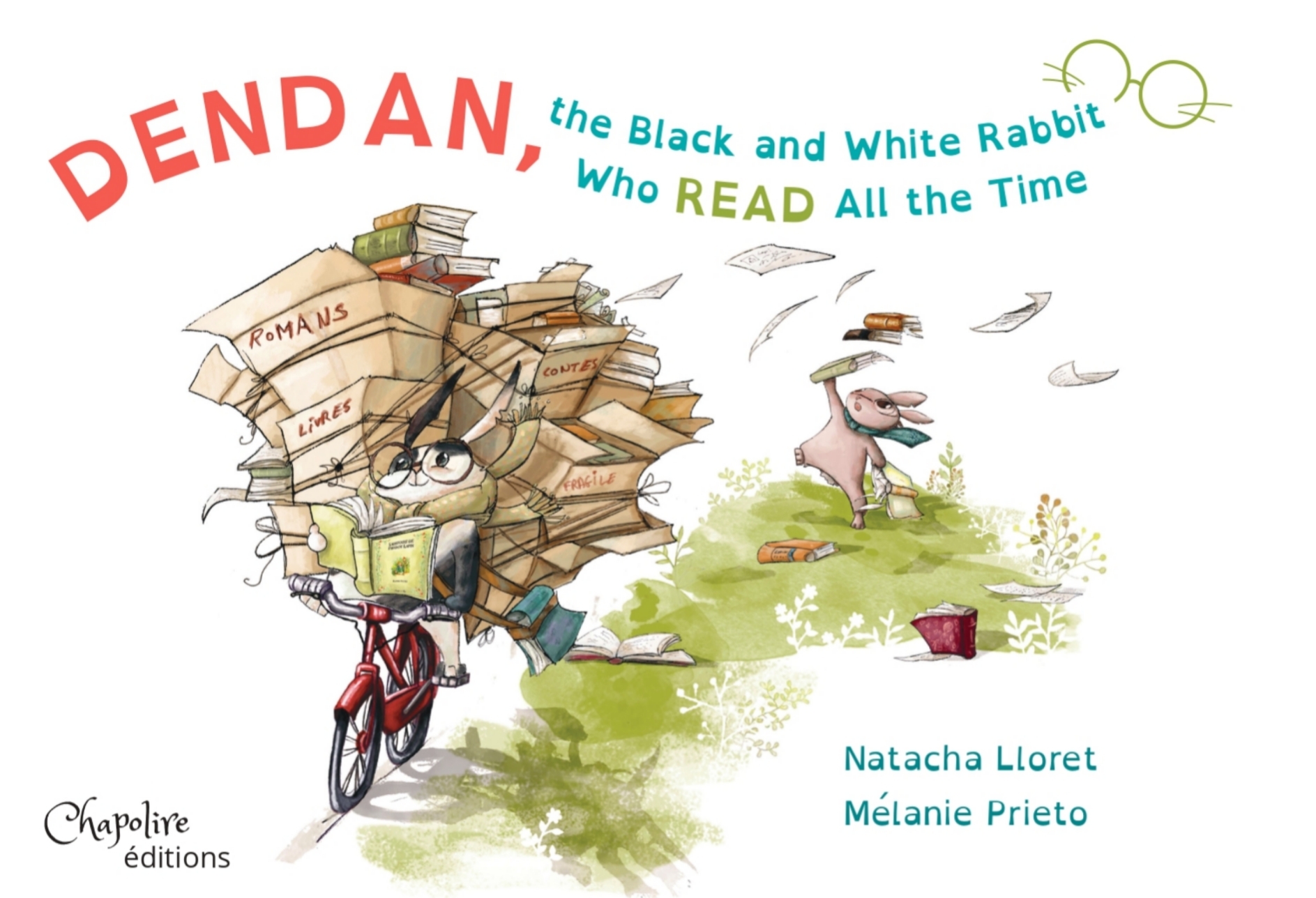 Dendan, the Black and White Rabbit Who READ All the Time