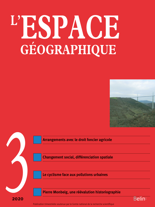 L'espace géographique n° 3-2020