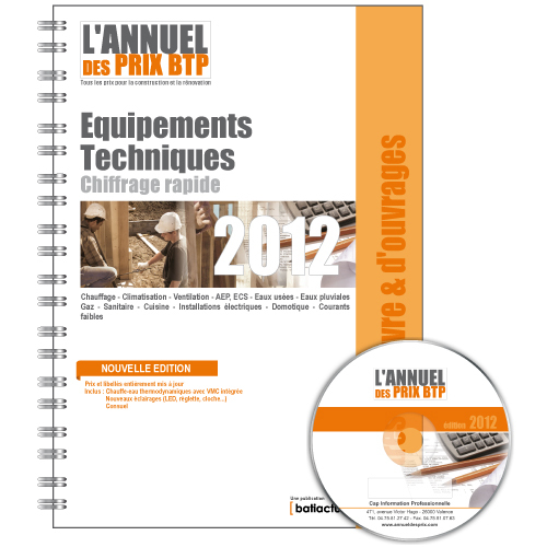 Base de prix BTP - Maîtres d'oeuvre & d'ouvrages - Equipements techniques
