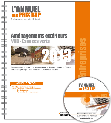 Base de prix BTP - Artisans et Entreprises - Aménagements extérieurs - VRD - Espaces verts