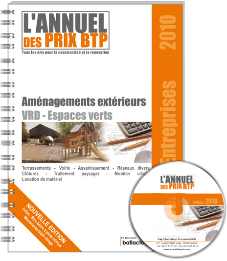 Bordereau de prix BTP - Artisans et Entreprises - Aménagements extérieurs - VRD - Espaces verts