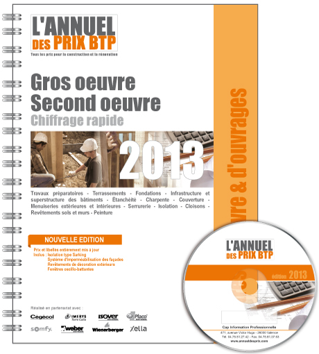 Base de prix BTP - Maîtres d'oeuvre & d'ouvrages - Gros oeuvre - Second oeuvre