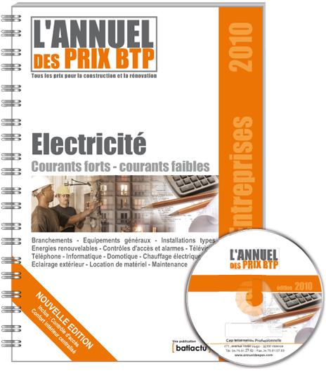 Bordereau de prix BTP - Artisans et Entreprises - Electricité - Courants forts - Courants faibles